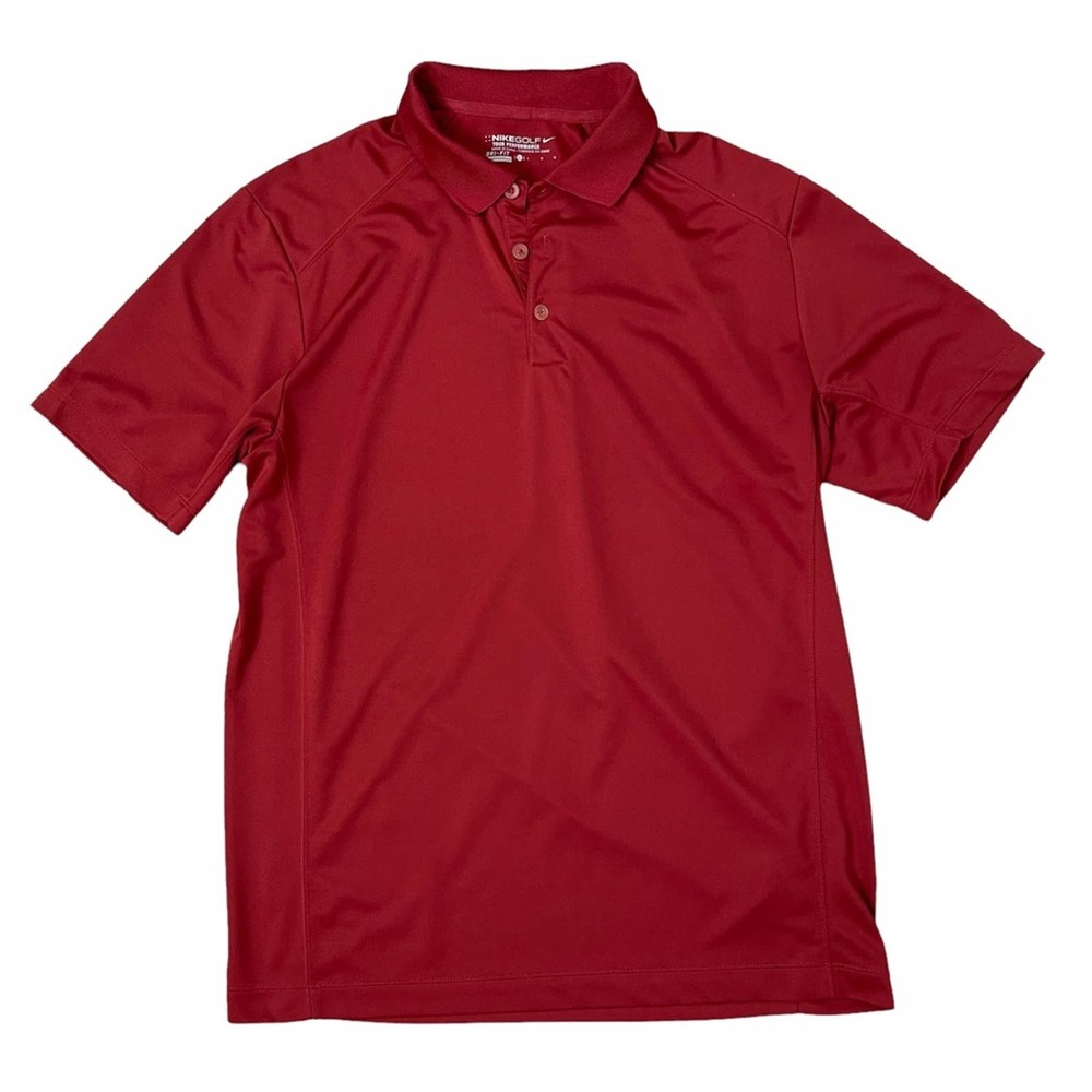 Men’s NIKE Golf DriFit Tour Performance Polo Shirt Short Sleeve Red L